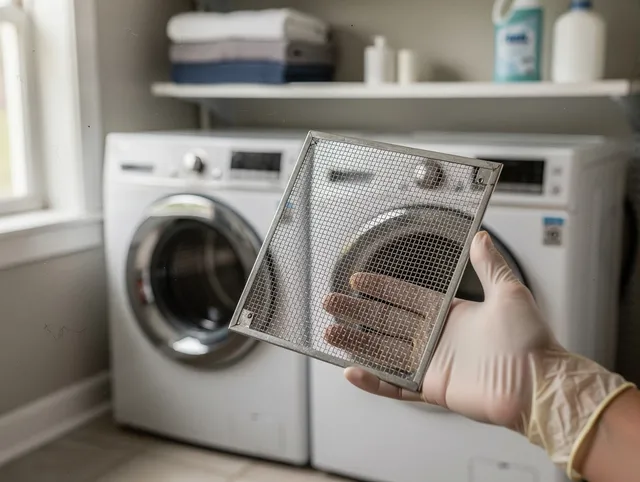 Berea Dryer Vent Cleaning specialist performing detailed lint trap cleaning service in Berea