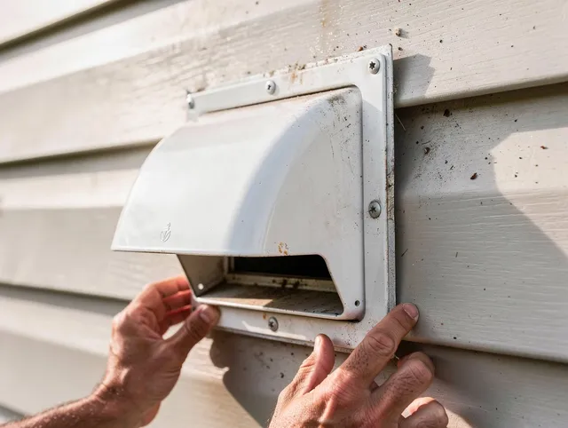 Berea Dryer Vent Cleaning technician delivering thorough residential dryer vent cleaning service in Berea